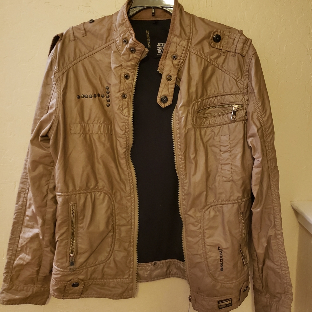 Vegan Leather Moto Blazer